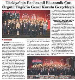 Türkiye'nin En Önemli Ekonomik Çatı Örgütü TÜGİK'in Genel Kurulu Gerçekleşti.