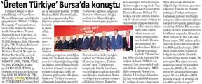  Üreten Türkiye' Bursa'da konuştu.
