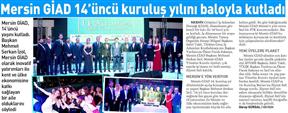 Mersin GİAD 14'üncü kuruluş yılını baloyla kutladı.