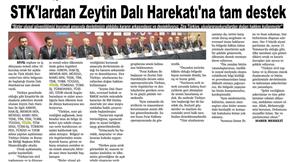 STK'lardan Zeytin Dalı Harekatı'na tam destek.