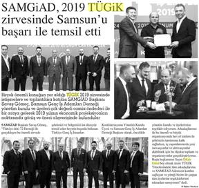 SAMGiAD, 2019 TÜGiK İş zirvesinde Samsun'u başarı ile temsil etti.