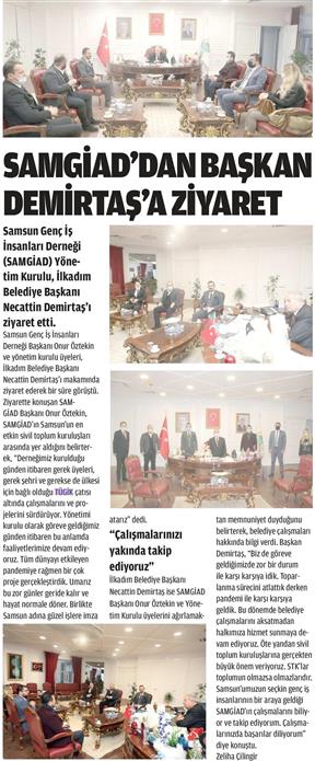 SAMGİAD'dan Başkan Demirtaş'a ziyaret.