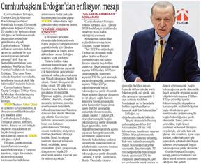 Cumhurbaşkanı Erdoğan'dan enflasyon mesajı.